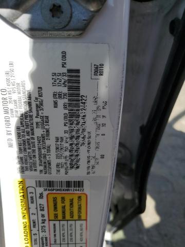 3FA6P0HDXHR124422 Ford FUSION SE