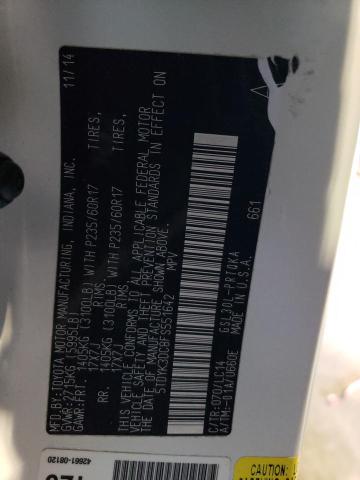5TDYK3DC8FS551642 Toyota SIENNA XLE