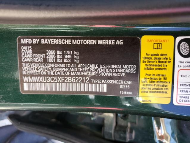 WMWXU3C5XF2B62212 Mini COOPER S