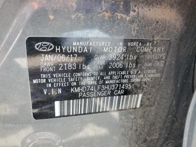 KMHD74LF3HU371495 | 2017 HYUNDAI ELANTRA SE