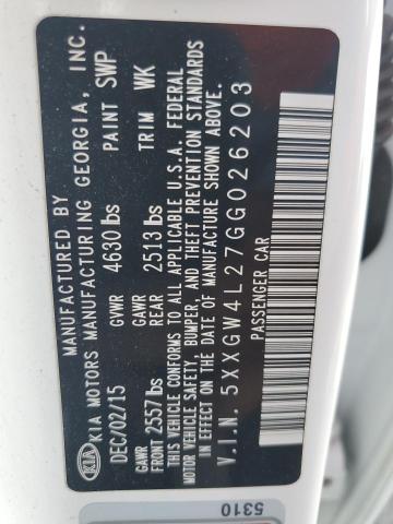 5XXGW4L27GG026203 KIA OPTIMA SX