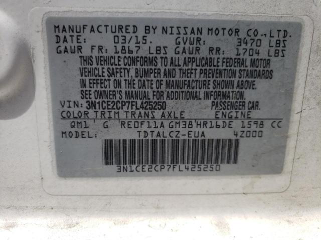 3N1CE2CP7FL425250 Nissan Versa Note S