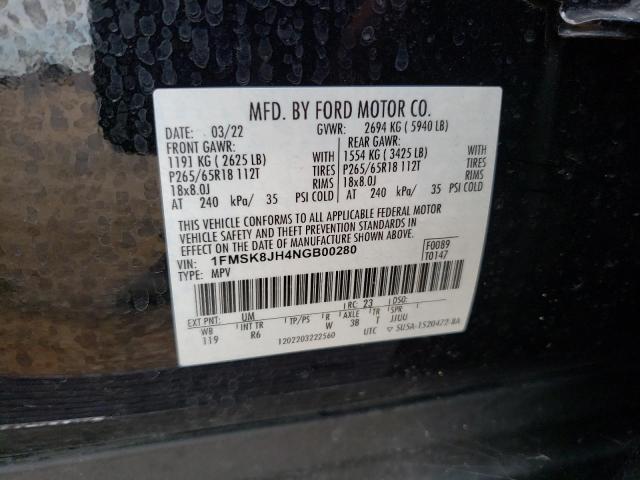 1FMSK8JH4NGB00280 Ford Explorer Timberline