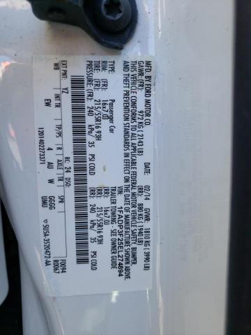 1FADP3F25EL274894 Ford FOCUS SE