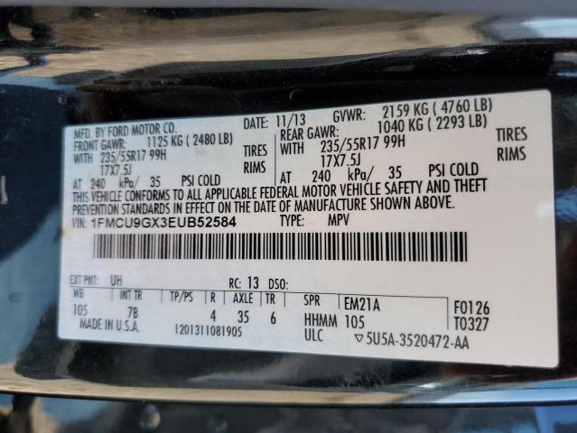 1FMCU9GX3EUB52584 Ford ESCAPE SE