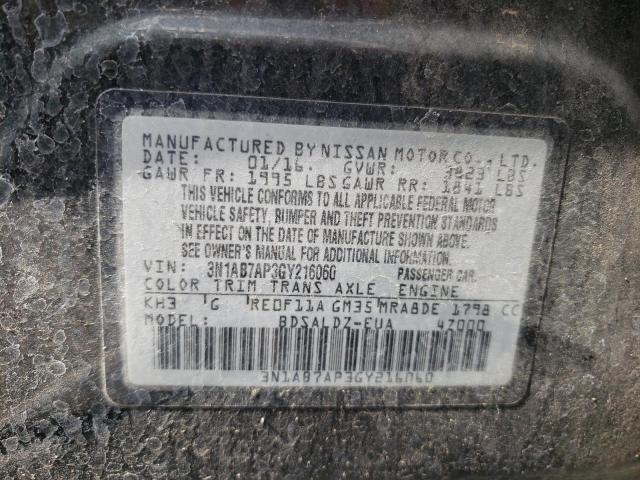 3N1AB7AP3GY216060 Nissan SENTRA S
