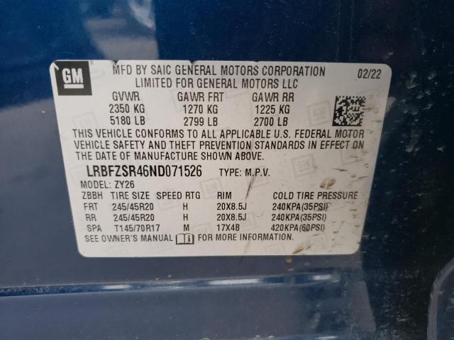 LRBFZSR46ND071526 Buick Envision Avenir