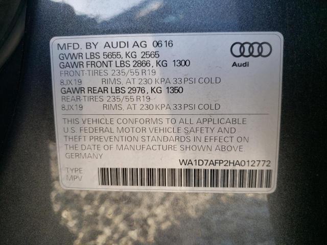 VIN WA1D7AFP2HA012772 2017 Audi Q5, Premium Plus S-... no.13