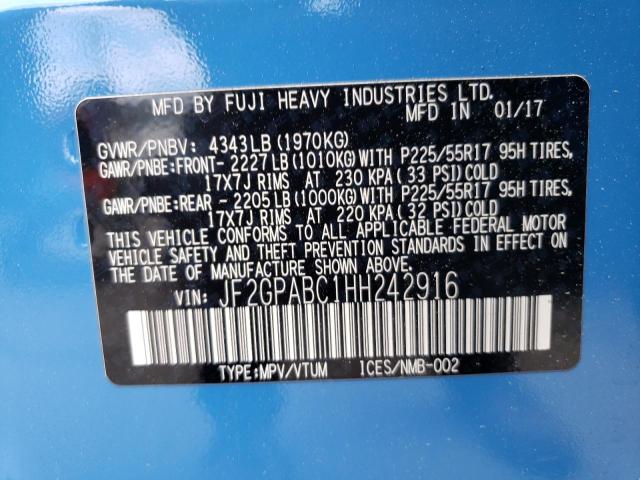 JF2GPABC1HH242916 Subaru Crosstrek Premium