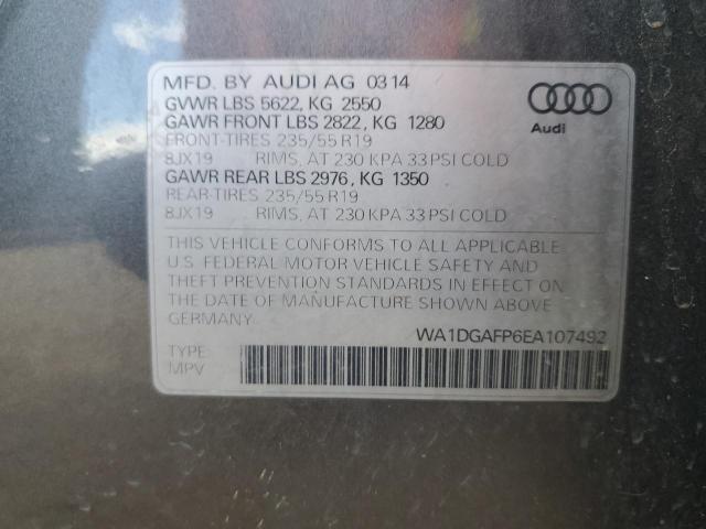 VIN WA1DGAFP6EA107492 2014 Audi Q5, Premium Plus no.12