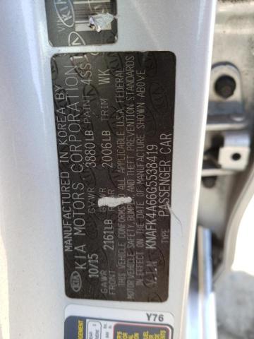 KNAFK4A66G5538419 KIA FORTE LX