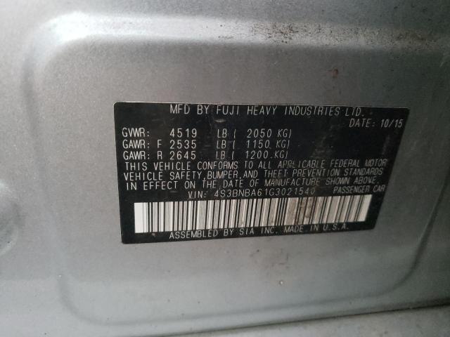4S3BNBA61G3021540 Subaru Legacy 2.5i