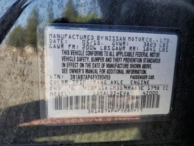 3N1AB7AP4FY280459 Nissan SENTRA S