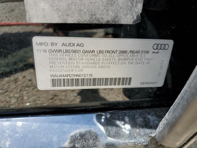 2017 AUDI A8 L QUATT - WAU44AFD7HN012115