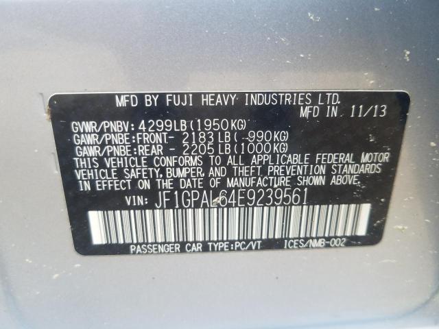 JF1GPAL64E9239561 Subaru Impreza Sport Premium