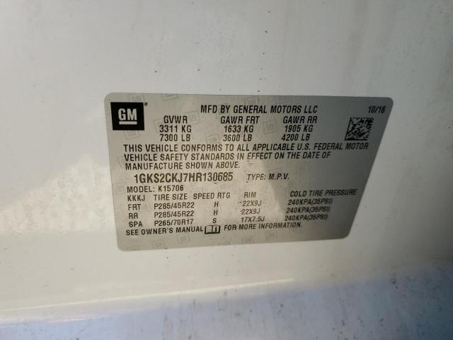 1GKS2CKJ7HR130685 GMC YUKON DENALI