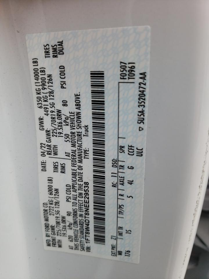 1FT8W4DT8NEE29538 FORD F450 2022