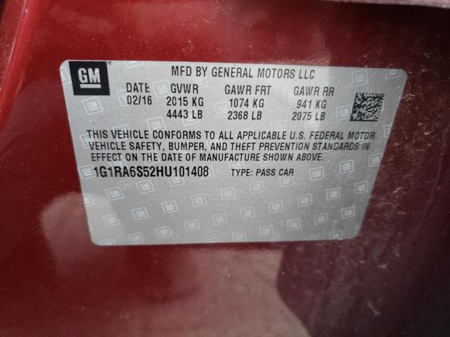 VIN 1G1RA6S52HU101408 2017 Chevrolet Volt, LT no.12