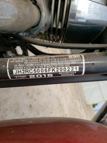 2015 HONDA VT750 C JH2RC5006FK200221