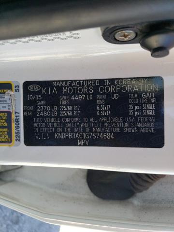 KNDPB3AC1G7874684 KIA Sportage Lx