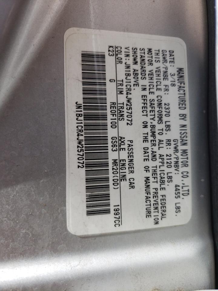 JN1BJ1CR4JW257072 NISSAN ROGUE 2018