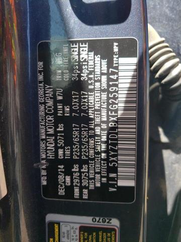 5XYZTDLBXFG259147 Hyundai SANTA FE SPORT