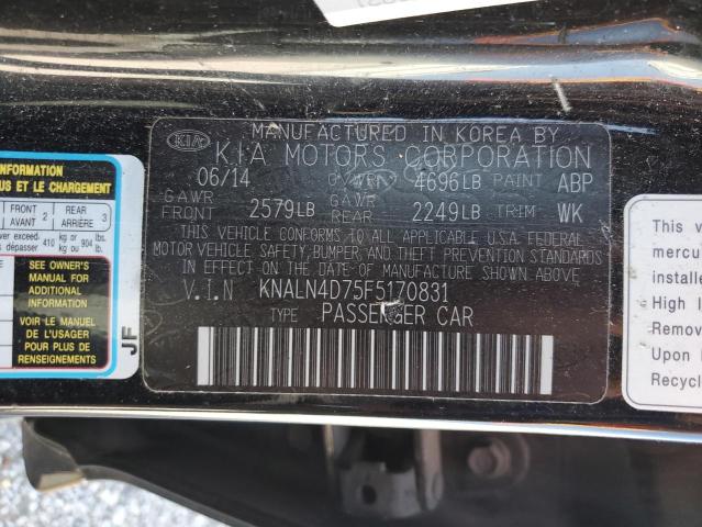2015 KIA CADENZA PR - KNALN4D75F5170831