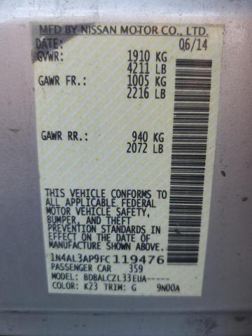 1N4AL3AP9FC119476 Nissan ALTIMA 2.5