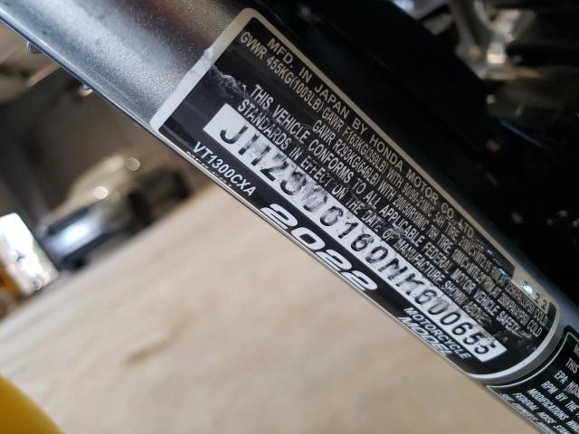 2022 HONDA VT1300 CXA JH2SC6160NK600655