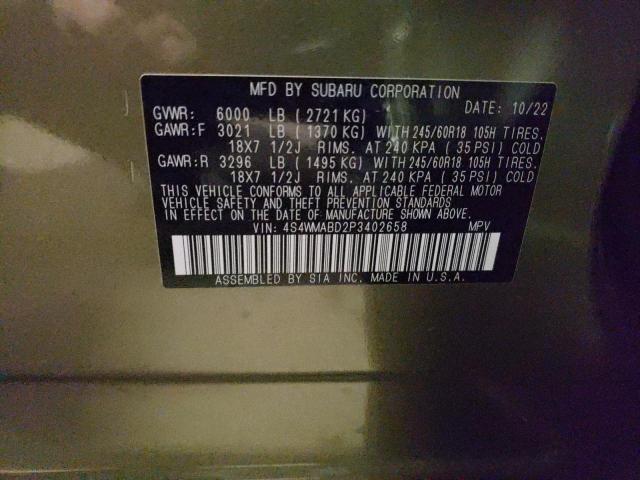 4S4WMABD2P3402658 Subaru Ascent Premium