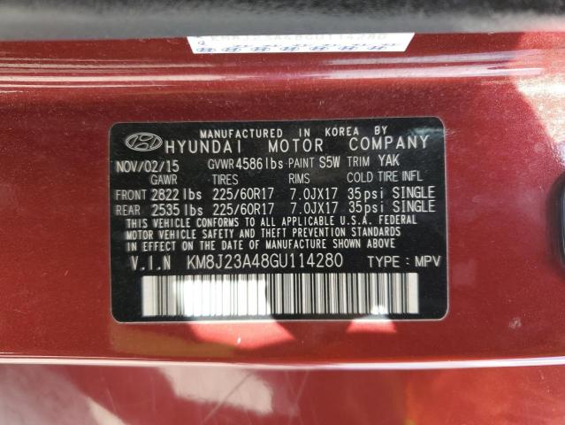 KM8J23A48GU114280 Hyundai TUCSON SE