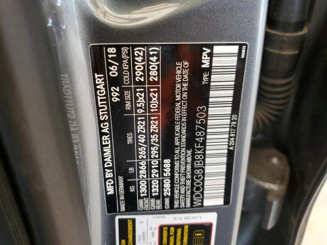 2019 MERCEDES-BENZ GLC 63 4MA WDC0G8JB8KF487503