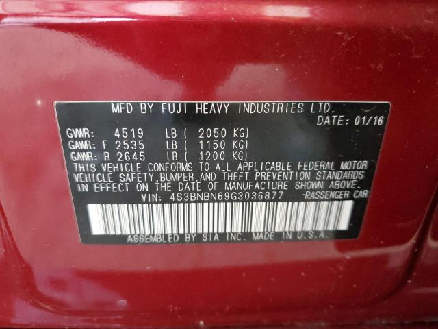 4S3BNBN69G3036877 Subaru Legacy 2.5i Limited