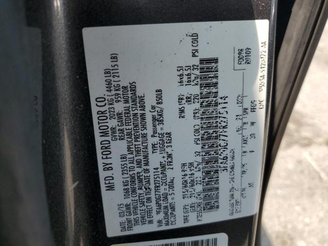 3FA6P0G77FR275114 Ford FUSION S