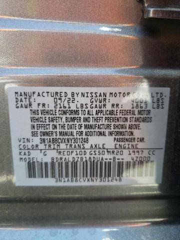 3N1AB8CVXNY301248 Nissan SENTRA SV