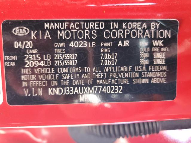 KNDJ33AUXM7740232 KIA SOUL EX