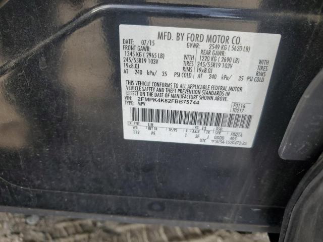 2FMPK4K82FBB75744 2015 FORD EDGE, photo no. 12