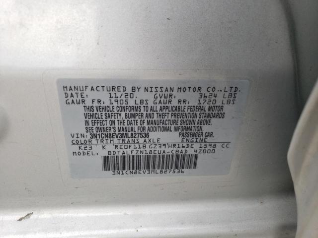 3N1CN8EV3ML827536 | 2021 NISSAN VERSA SV