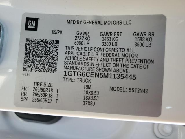 1GTG6CEN5M1135445 GMC Canyon Elevation