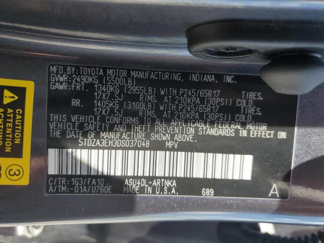 VIN 5TDZA3EH3DS037048 2013 Toyota Highlander, Base no.12