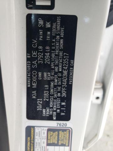 3KPF34AD3ME423517 KIA Forte Gt Line