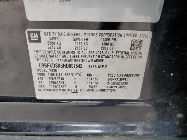 2017 BUICK ENVISION LRBFXDSA6HD007542