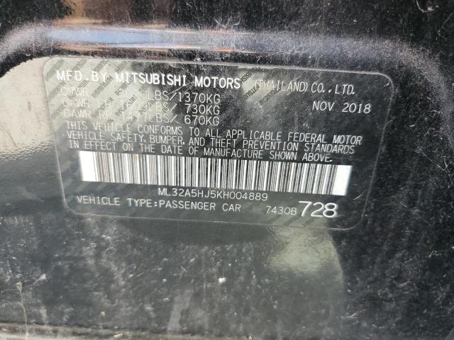 2019 MITSUBISHI MIRAGE LE ML32A5HJ5KH004889