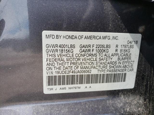 2018 ACURA ILX SPECIA 19UDE2F49JA006062