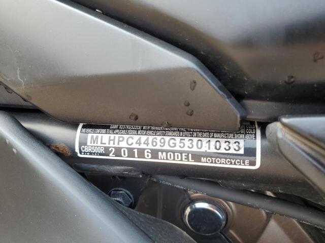 2016 HONDA CBR500 R MLHPC4469G5301033