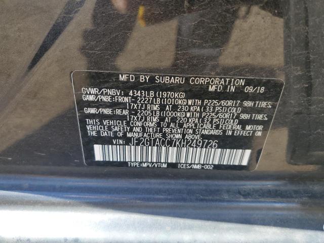 JF2GTACC7KH249726 Subaru Crosstrek Premium