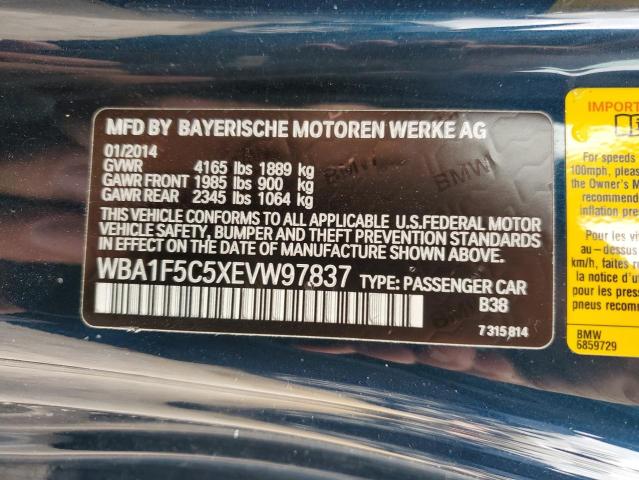 VIN WBA1F5C5XEVW97837 2014 BMW 2 Series, 228 I no.13