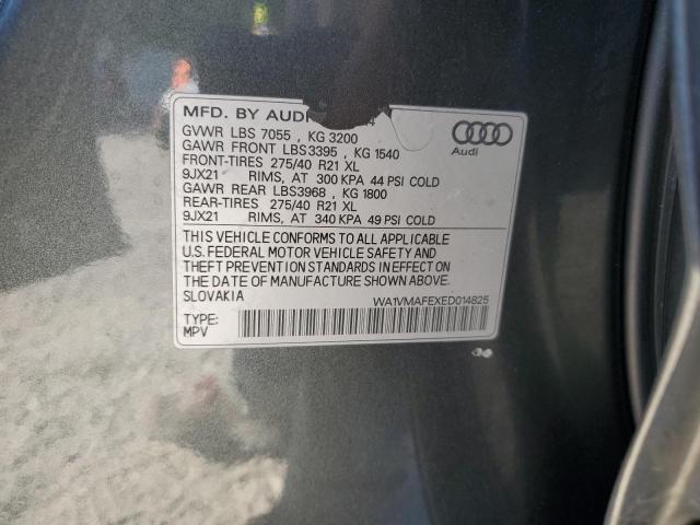 WA1VMAFEXED014825 2014 AUDI Q7, photo no. 12