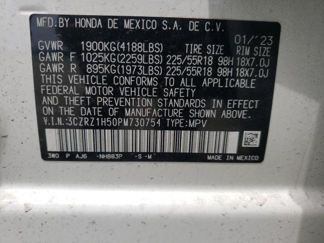 3CZRZ1H50PM730754 Honda HR-V SPORT 13