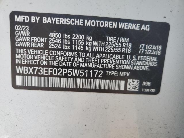 WBX73EF02P5W51172 BMW X1 XDRIVE2 13